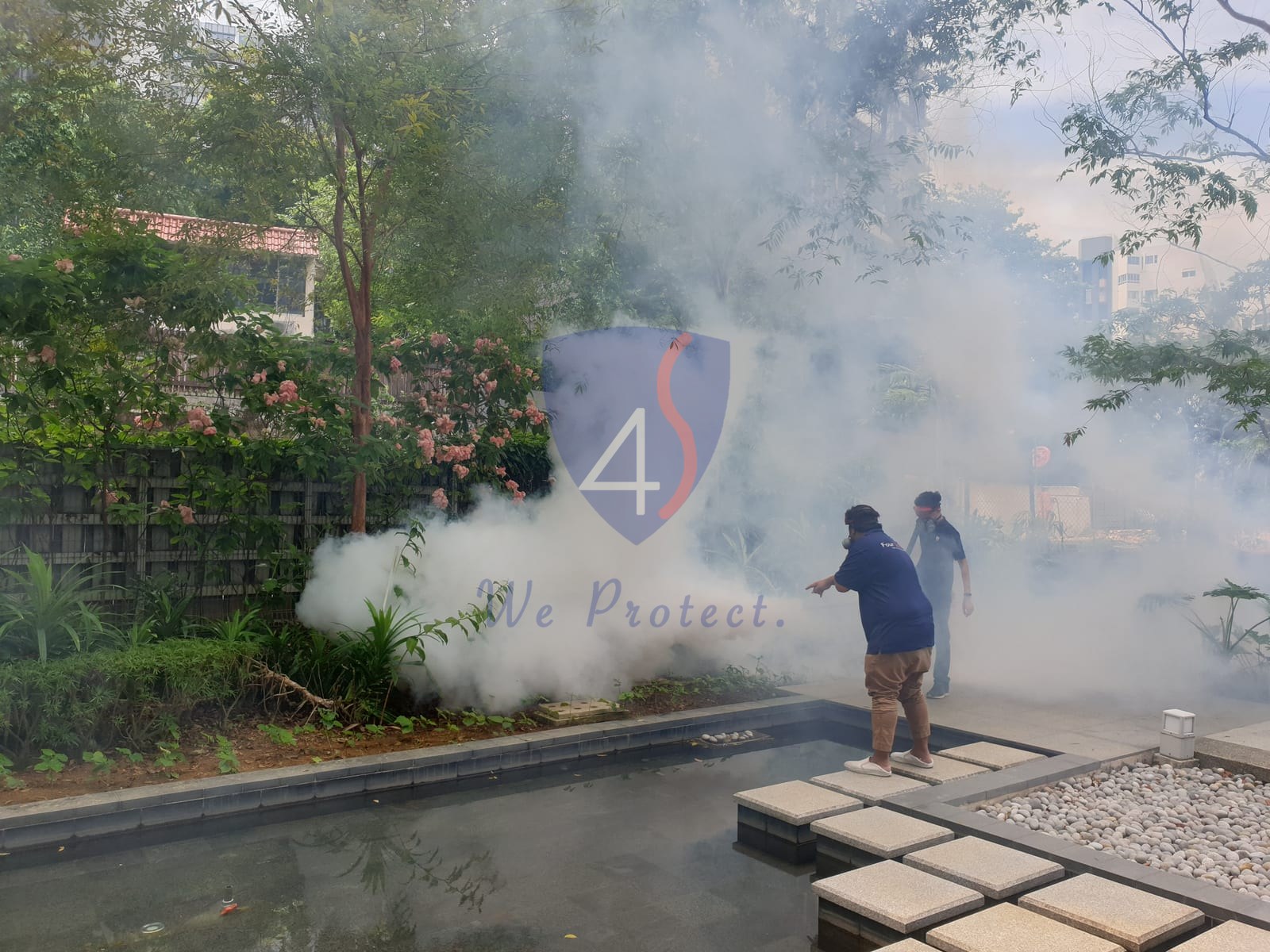 Commercial mosquito fogging by Four Solutions in Singapore