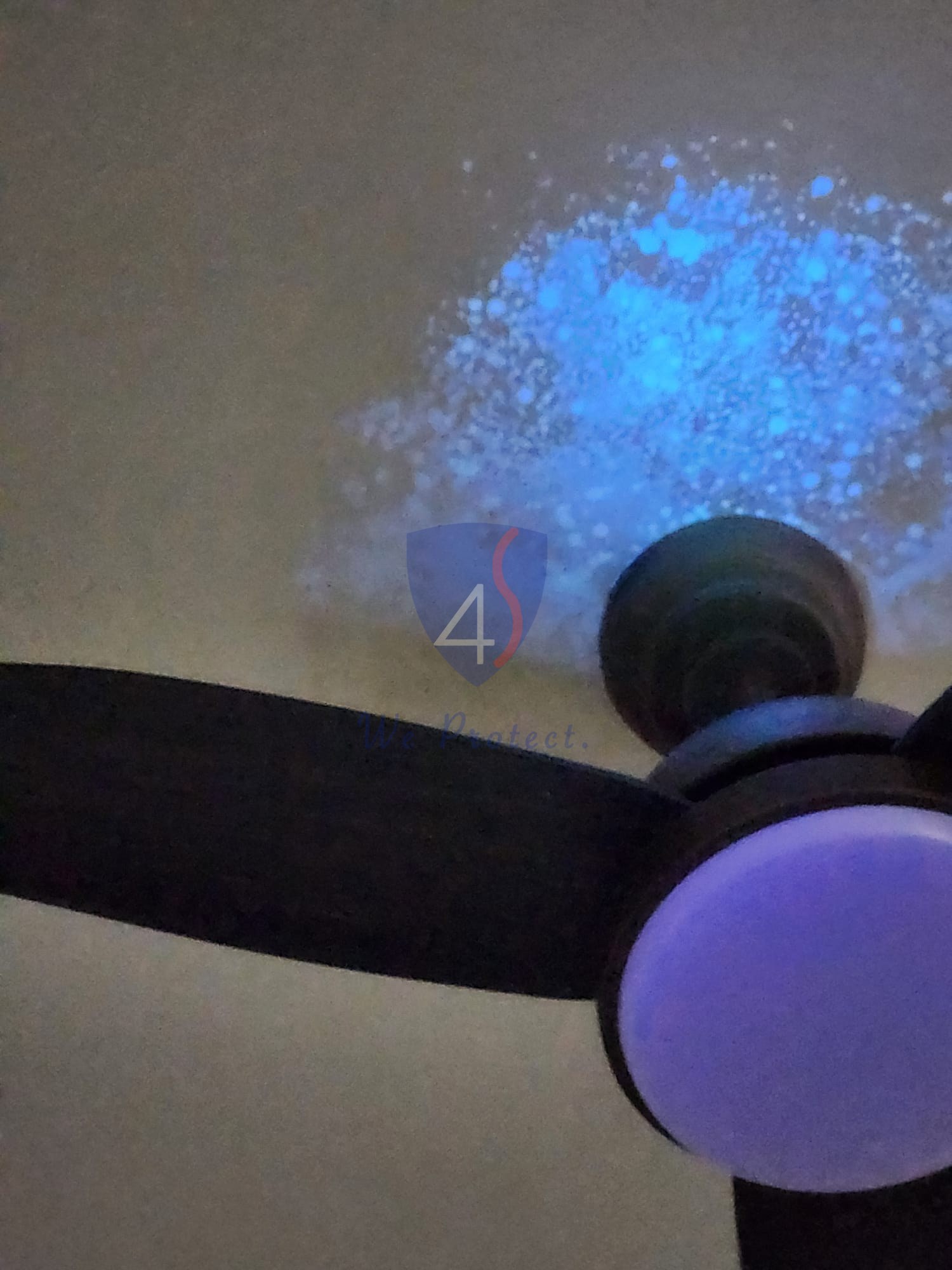 Four Solutions inspecting a ceiling and aircon for mould with UV
