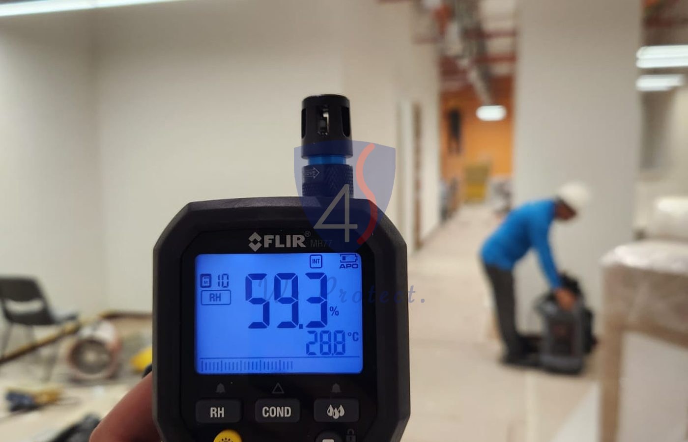 Four Solutions moisture inspection for commercial mould remediation in Singapore