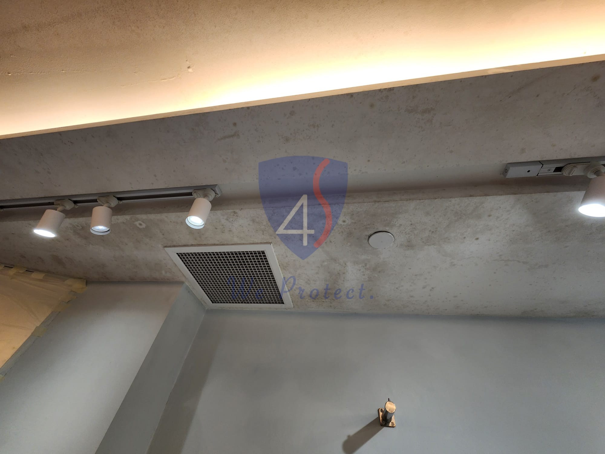 Four Solutions commercial mould remediation on a ceiling in Singapore
