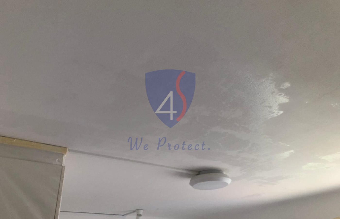 Ceiling after Four Solutions mould removal and anti-mould protection