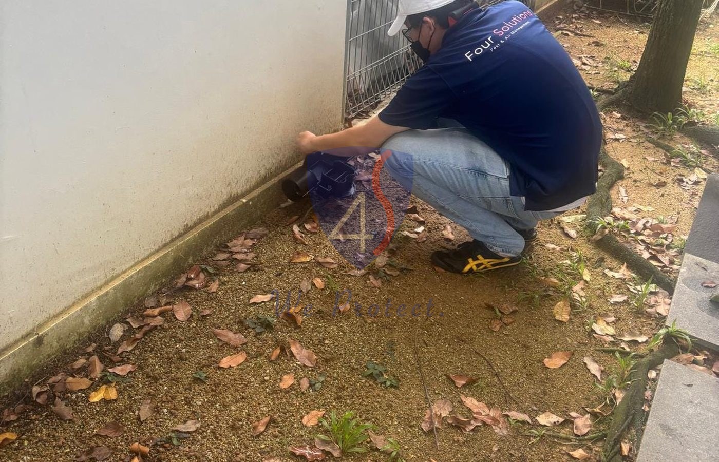 Four Solutions rodent bait station inspection at a Singapore property