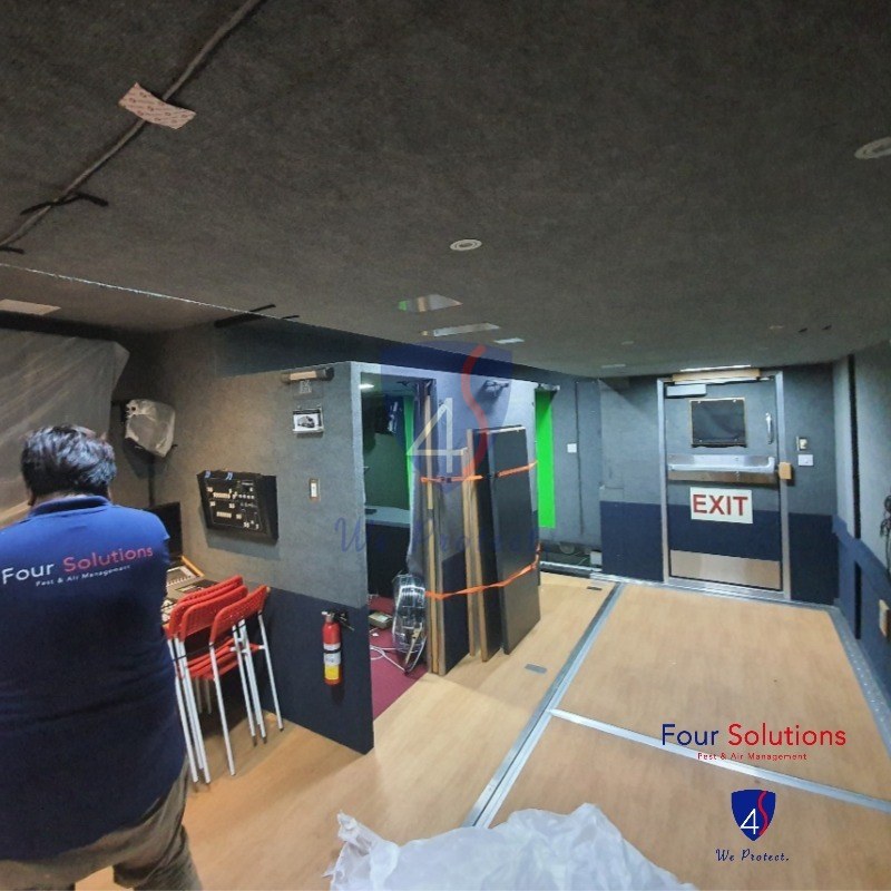 Commercial mould condition assessed before remediation.